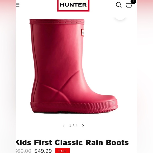 👍Pink Hunter boots Sz 9 - Picture 1 of 7